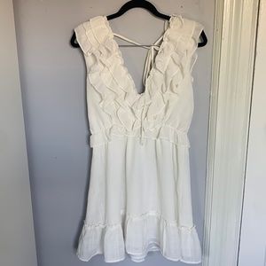 Storia White Ruffle Dress